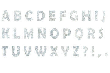 アルファベット 2 大文字 白壁のテクスチャー