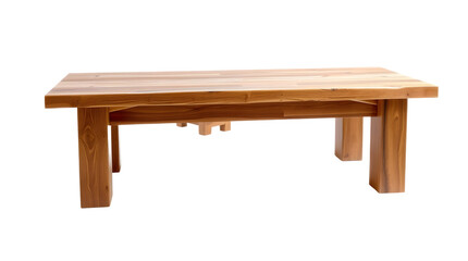Empty wooden table isolated on transparent background