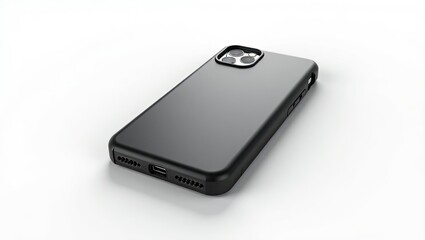 Close-up of a dark gray smartphone case.