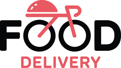 Food Delivery Logo with Bicycle and Cloche Graphic – Fast and Eco-Friendly Service Branding Vector Design Template