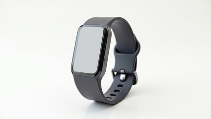 Modern wristwatch with a dark gray silicone strap.
