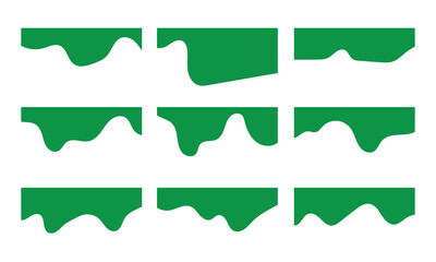 Collection of Modern separator header for website and app. Set of dividers shape. Curve line wave collection of abstract design element for top and bottom page web site. Vector illustration in eps 10.