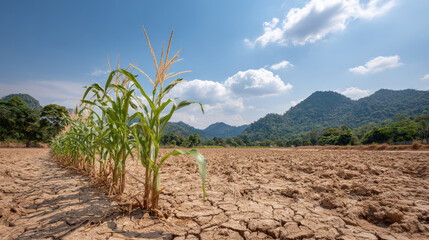 Fototapeta premium climate change has led to extreme heat resulting in devastating wildfires and prolonged droughts