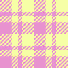 Sweet pastel plaid pattern in pink and yellow.  Ideal for textile design, fashion, wrapping paper, or website backgrounds.  A cheerful, feminine, and versatile design.