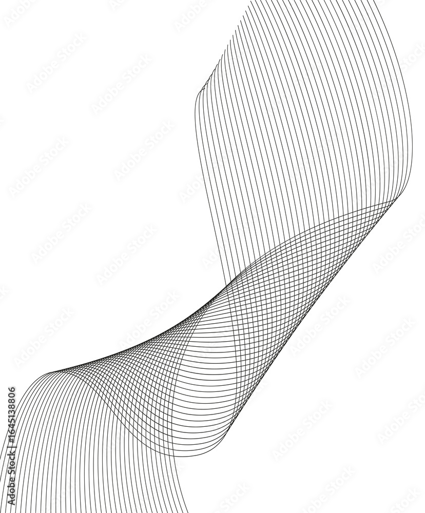 Poster design elements. wave of many gray lines. abstract wavy stripes on white background isolated. creati
