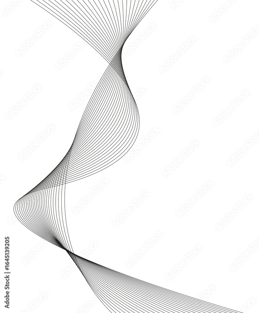 Poster design elements. wave of many gray lines. abstract wavy stripes on white background isolated. creati
