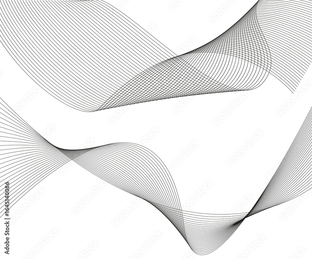 Poster design elements. wave of many gray lines. abstract wavy stripes on white background isolated. creati