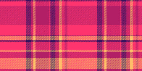 Vibrant pink and purple plaid pattern, perfect for textile design, fashion, or website backgrounds.  This seamless texture evokes warmth and style.  Ideal for creating trendy and eyecatching visuals.