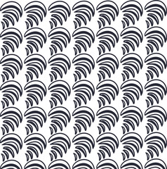 Crescents or arcs are repeated and create texture.