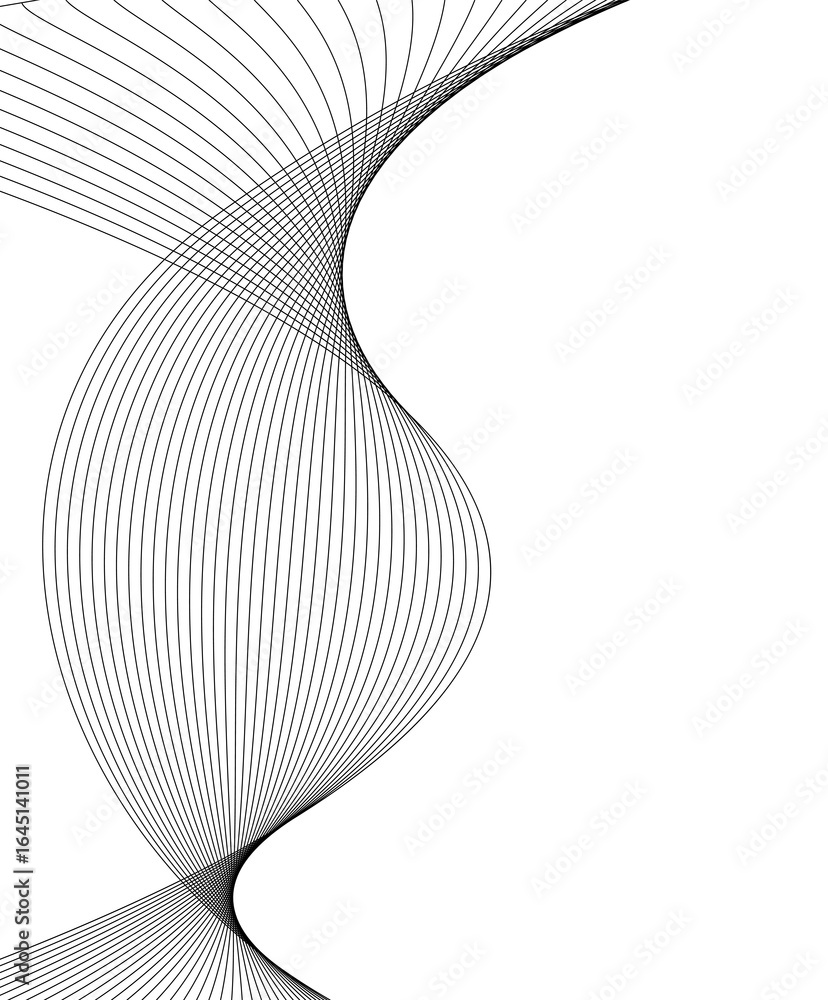 Poster design elements. wave of many gray lines. abstract wavy stripes on white background isolated. creati