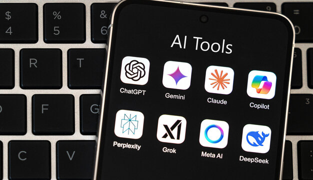 AI Tools displayed on mobile device