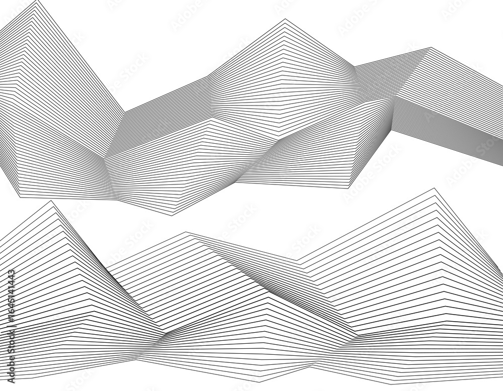 Poster white black color. linear background. design elements. poligonal lines. protective layer for banknot