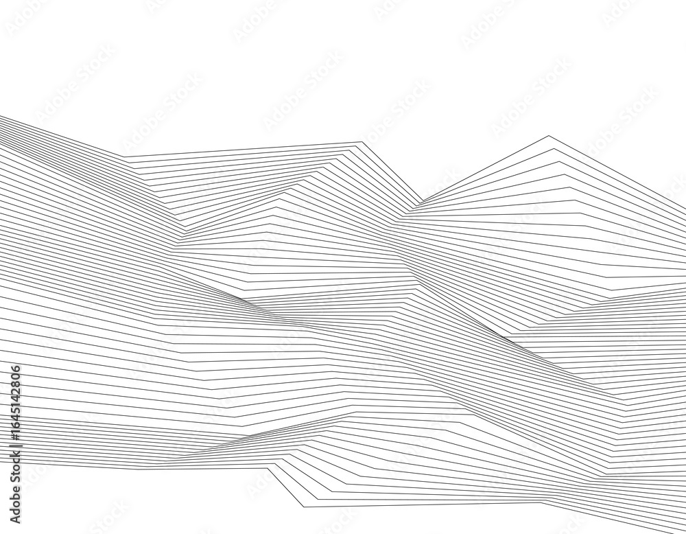 Poster white black color. linear background. design elements. poligonal lines. protective layer for banknot