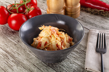 Vegan Coleslaw salad with cabbage and carrot