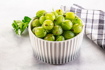 Ripe sweet juicy green gooseberry