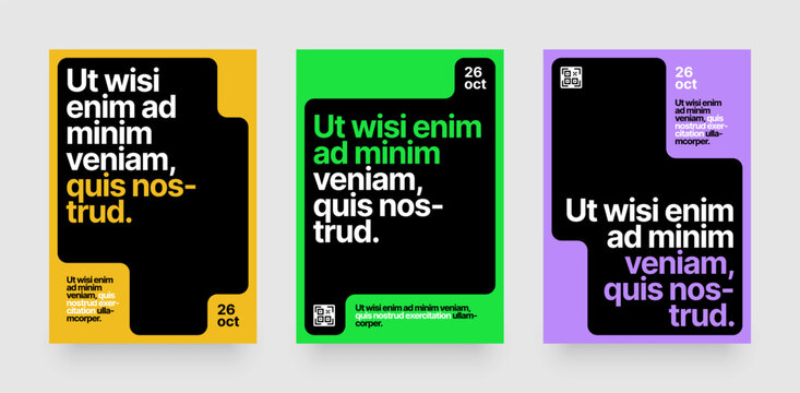 Simple template with abstract geometric shapes. Frame for your message or photo. Layout for flyer, poster or cover.