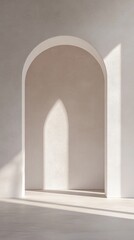 Sunlit Archway in a Minimalist Interior