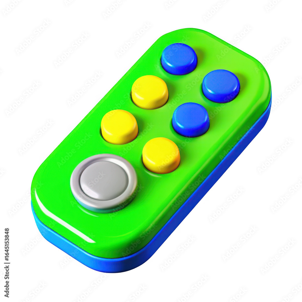 Poster 3d fidget toy remote control isolated on transparent background