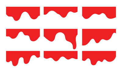 Separators shapes for website presentation set. Curve Lines, Wave, Drops and triangular dividers for Top or Bottom Page. Frame of header in eps 10.