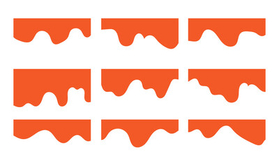 Separators shapes for website presentation set. Curve Lines, Wave, Drops and triangular dividers for Top or Bottom Page. Frame of header in eps 10.