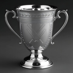silver cup isolated on white