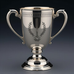 silver cup isolated on black