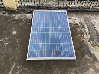 solar plates on terrace. Solar cell or Solar Panel Modern technology for energy revolution