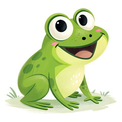Fototapeta premium green frog cartoon