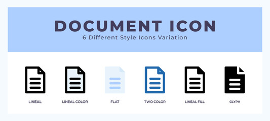 Document icon for websites and apps. vector illustration