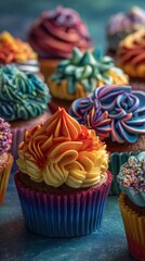 Colorful Celebration Cupcakes