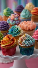 Colorful Celebration Cupcakes