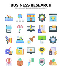 Collection of 25 Business Research Icons