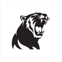 Tiger Silhouette Vector  Majestic Big Cat Design for Logos, Art & Decoration