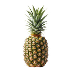 Fototapeta premium Whole pineapple with detailed texture, clean white background