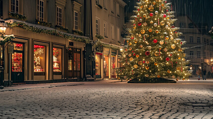 Obraz premium decorated for Christmas