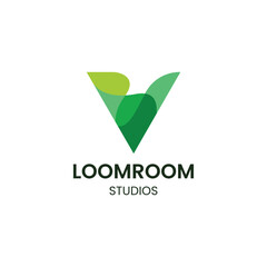 V shape logo, Colorful letter v icon logo design, letter v logo