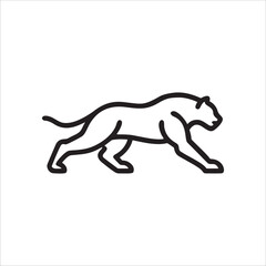 Tiger Silhouette Vector  Majestic Big Cat Design for Logos, Art & Decoration