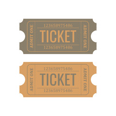 Vintage Admit One Tickets in Brown and Terracotta Tones