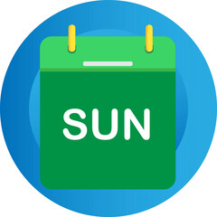 calender sunday icon -vector