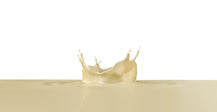 Splash of Delight: A captivating display of liquid dynamics, a crown-like splash. A creamy wave of fresh milk elegantly erupts upwards, inviting viewers to admire the raw, pure beauty of fluid motion.