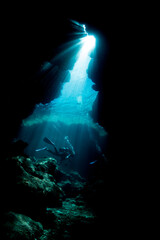 Underwater cave in Miyakojima