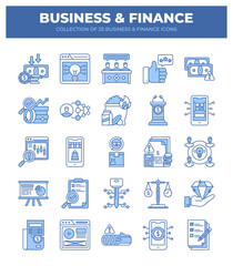 Collection of 25 Business and Finance Icons