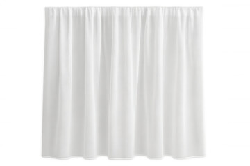 Realistic flowing white curtain isolated on transparent background, perfect for interior design or window decoration