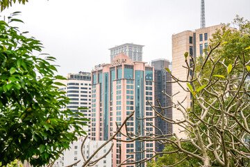 View on the residential district of Macau from Guia Chapel and lighthouse, Macao.