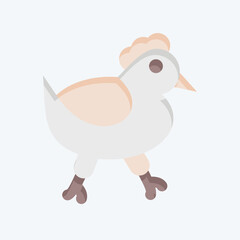 Icon Chicken. related to BBQ symbol. flat style. design editable
