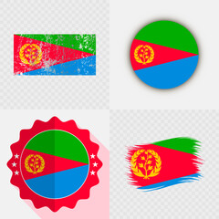 Eritrea National Flag Icon Collection.