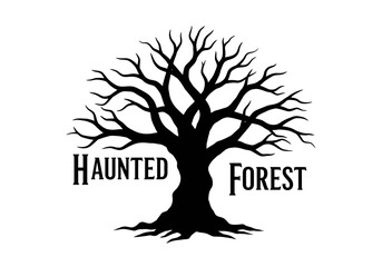 Obraz premium Silhouette of a Spooky Tree with 