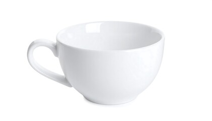 Empty white teacup
