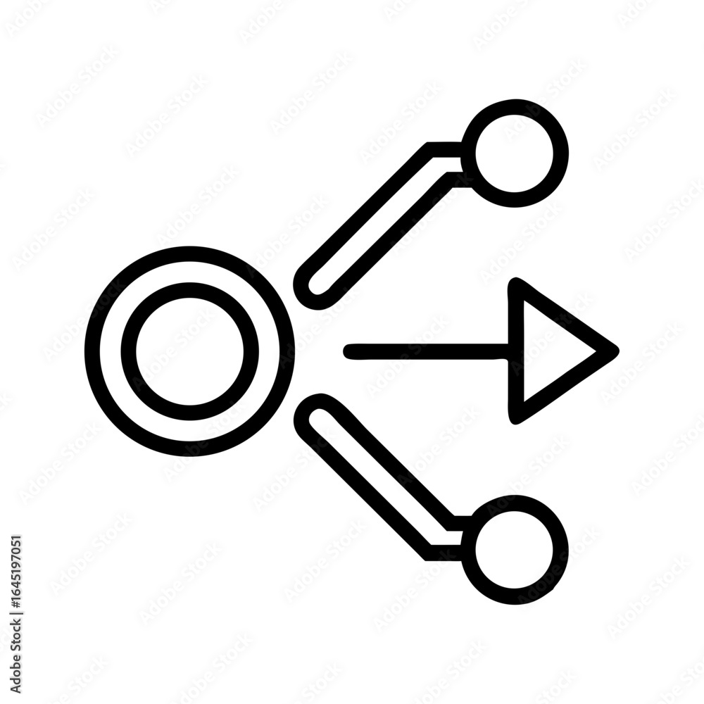 Poster set icon of data sharing and distribution with arrow direction