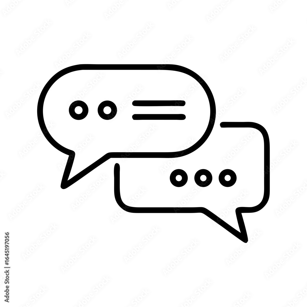 Poster speech bubble icons for communication and conversation concept